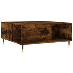 ZNTS Coffee Table Smoked Oak 80x80x36.5 cm Engineered Wood 830777