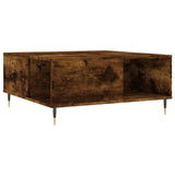 ZNTS Coffee Table Smoked Oak 80x80x36.5 cm Engineered Wood 830777