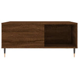 ZNTS Coffee Table Brown Oak 80x80x36.5 cm Engineered Wood 830779