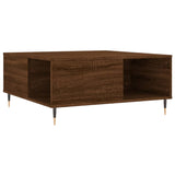 ZNTS Coffee Table Brown Oak 80x80x36.5 cm Engineered Wood 830779