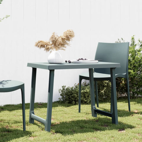 ZNTS Camping Table Green 79x56x64 cm PP Wooden Look 364736