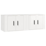 ZNTS Wall-mounted TV Cabinets 2 pcs High Gloss White 57x34.5x40 cm 3188336