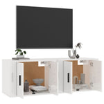 ZNTS Wall-mounted TV Cabinets 2 pcs High Gloss White 57x34.5x40 cm 3188336