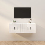 ZNTS Wall-mounted TV Cabinets 2 pcs High Gloss White 57x34.5x40 cm 3188336