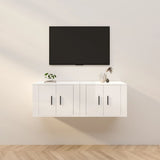 ZNTS Wall-mounted TV Cabinets 2 pcs High Gloss White 57x34.5x40 cm 3188336