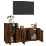 ZNTS 2 Piece TV Cabinet Set Smoked Oak Engineered Wood 3188467