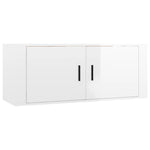 ZNTS 3 Piece TV Cabinet Set High Gloss White Engineered Wood 3188536