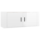 ZNTS 3 Piece TV Cabinet Set High Gloss White Engineered Wood 3188536