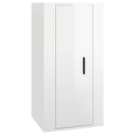 ZNTS 3 Piece TV Cabinet Set High Gloss White Engineered Wood 3188536