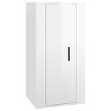 ZNTS 3 Piece TV Cabinet Set High Gloss White Engineered Wood 3188536