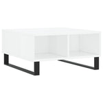 ZNTS Coffee Table High Gloss White 60x60x30 cm Engineered Wood 827046