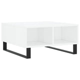 ZNTS Coffee Table High Gloss White 60x60x30 cm Engineered Wood 827046