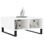 ZNTS Coffee Table High Gloss White 60x60x30 cm Engineered Wood 827046