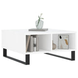 ZNTS Coffee Table High Gloss White 60x60x30 cm Engineered Wood 827046