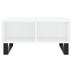 ZNTS Coffee Table High Gloss White 60x60x30 cm Engineered Wood 827046