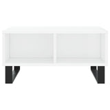 ZNTS Coffee Table High Gloss White 60x60x30 cm Engineered Wood 827046