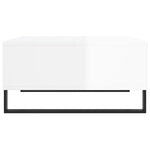 ZNTS Coffee Table High Gloss White 60x60x30 cm Engineered Wood 827046