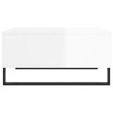 ZNTS Coffee Table High Gloss White 60x60x30 cm Engineered Wood 827046