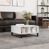 ZNTS Coffee Table High Gloss White 60x60x30 cm Engineered Wood 827046