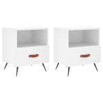 ZNTS Bedside Cabinets 2 pcs White 40x35x47.5 cm Engineered Wood 827373