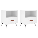 ZNTS Bedside Cabinets 2 pcs White 40x35x47.5 cm Engineered Wood 827373