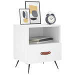 ZNTS Bedside Cabinets 2 pcs White 40x35x47.5 cm Engineered Wood 827373