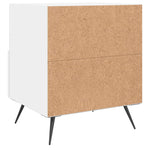 ZNTS Bedside Cabinets 2 pcs White 40x35x47.5 cm Engineered Wood 827373