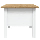 ZNTS Coffee Table BODO White and Brown 100x55x45 cm Solid Wood Pine 355069