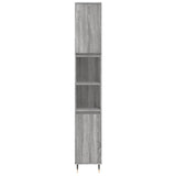 ZNTS 3 Piece Bathroom Furniture Set Grey Sonoma Engineered Wood 3190273