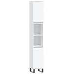 ZNTS 3 Piece Bathroom Furniture Set White Engineered Wood 3190283