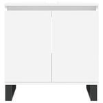 ZNTS 3 Piece Bathroom Furniture Set White Engineered Wood 3190283