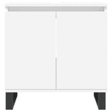 ZNTS 3 Piece Bathroom Furniture Set White Engineered Wood 3190283