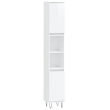 ZNTS 3 Piece Bathroom Furniture Set High Gloss White Engineered Wood 3190301