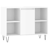 ZNTS 3 Piece Bathroom Furniture Set High Gloss White Engineered Wood 3190301