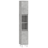 ZNTS 3 Piece Bathroom Furniture Set Concrete Grey Engineered Wood 3190303