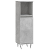 ZNTS 3 Piece Bathroom Furniture Set Concrete Grey Engineered Wood 3190303