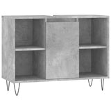 ZNTS 3 Piece Bathroom Furniture Set Concrete Grey Engineered Wood 3190303