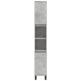 ZNTS 3 Piece Bathroom Furniture Set Concrete Grey Engineered Wood 3190311