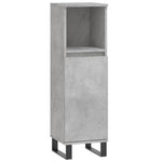 ZNTS 3 Piece Bathroom Furniture Set Concrete Grey Engineered Wood 3190311