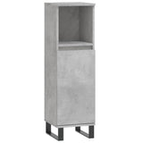 ZNTS 3 Piece Bathroom Furniture Set Concrete Grey Engineered Wood 3190311