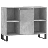 ZNTS 3 Piece Bathroom Furniture Set Concrete Grey Engineered Wood 3190311