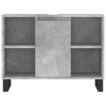 ZNTS 3 Piece Bathroom Furniture Set Concrete Grey Engineered Wood 3190311