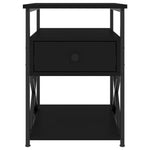 ZNTS Bedside Cabinets 2 pcs Black 40x42x55 cm Engineered Wood 826074