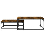ZNTS Nesting Coffee Tables 2 pcs Smoked Oak Engineered Wood 832820