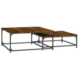 ZNTS Nesting Coffee Tables 2 pcs Smoked Oak Engineered Wood 832820