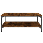 ZNTS Coffee Table Smoked Oak 100x100x40 cm Engineered Wood 832845