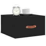 ZNTS Wall-mounted Bedside Cabinets 2 pcs Black 35x35x20 cm 829775