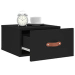 ZNTS Wall-mounted Bedside Cabinets 2 pcs Black 35x35x20 cm 829775