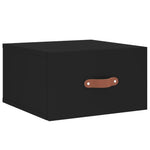 ZNTS Wall-mounted Bedside Cabinets 2 pcs Black 35x35x20 cm 829775