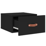 ZNTS Wall-mounted Bedside Cabinets 2 pcs Black 35x35x20 cm 829775